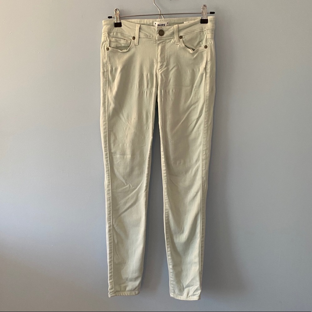 Paige Verdugo Ankle Jean, Size 27, Pale Green